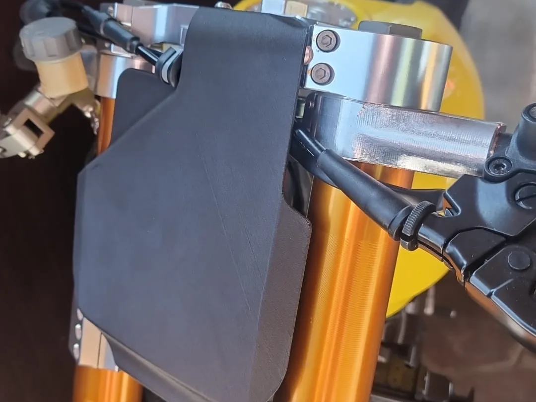 The plate fitted between the fork legs